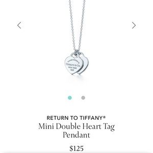 Tiffany & Co Double Pendant mini heart ❤️ necklace